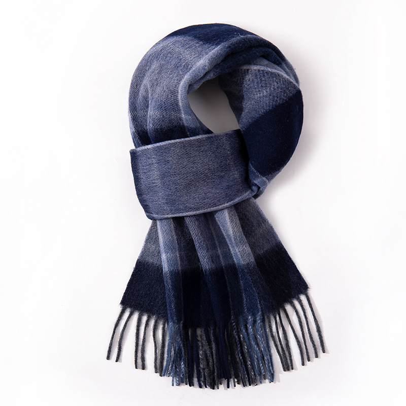 

Scarves 100 Pure Wool Plaid Scarf Men Luxury Winter Neck Warmer Shawls Autumn Blue Homme Echarpe Wraps With Tassel Foulard Hombre 221128
