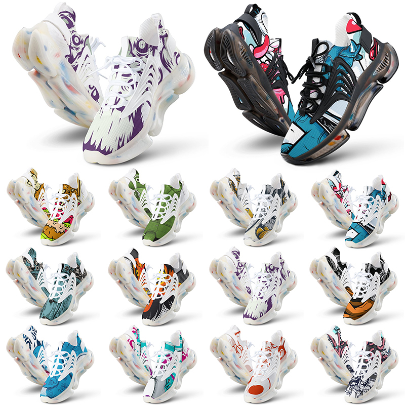 

customs shoes mens womens running shoes DIY multis colors black white grey triple red purples orange men customized sports sneaker trainers, 16