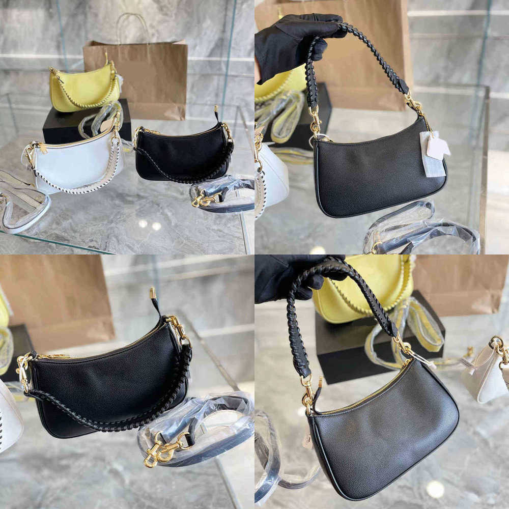 

Evening Bags Shoulder Coabag Women Designer Bag Leather Underarm Luxurys Handbag Crossbody Braided Straps Lady Pures 220829, Black