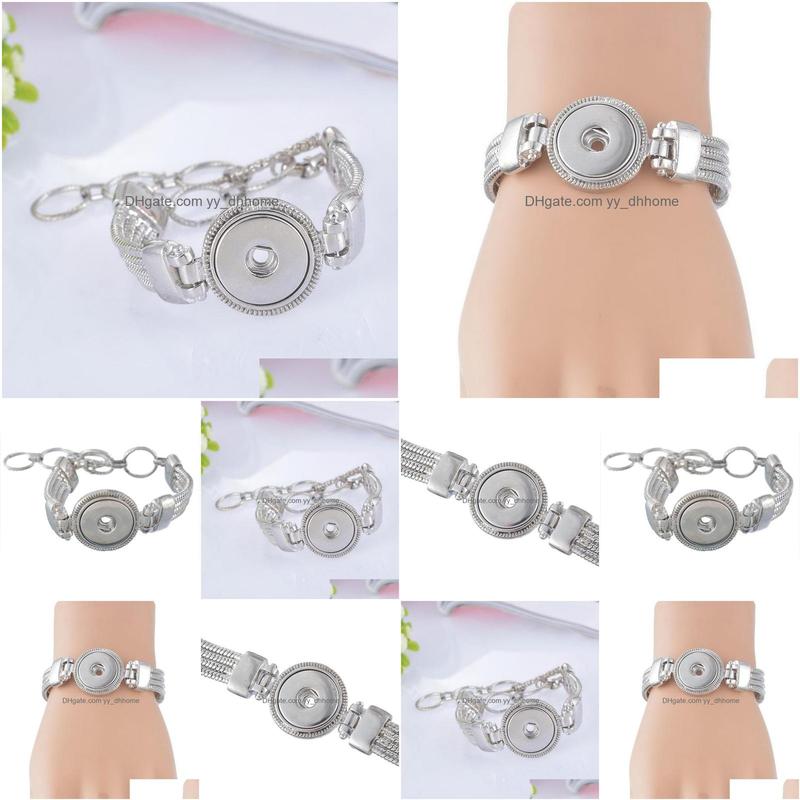 

Charm Bracelets Noosa One Chunk Bracelets Women Diy Snap Button Alloy Wholesale Drop Delivery Jewelry Dhrde
