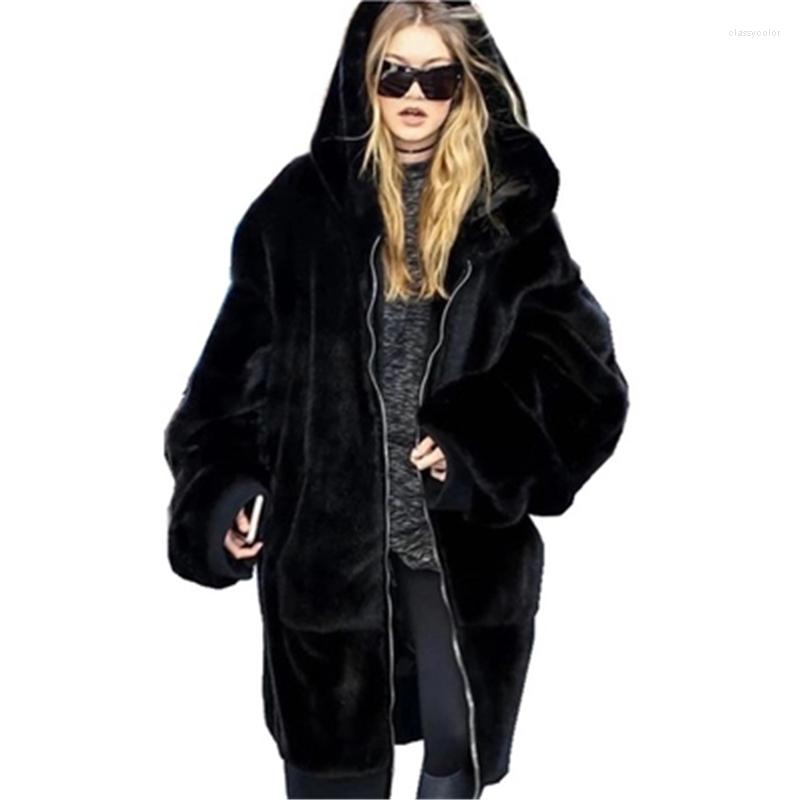 

Women's Fur Winter Long Coat In Women's Faux Hoodies Jacket Women Coats And Jackets, Beige