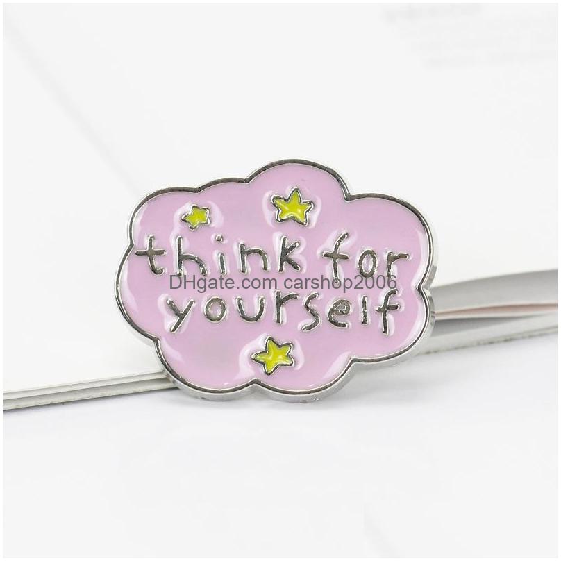 

Pins Brooches Creative Cartoon English Alphabet Brooches Set 4Pcs Have Fun Kiss Me Why Enamel Paint Badges Alloy Lapel Pin Denim Sh Dhrlq