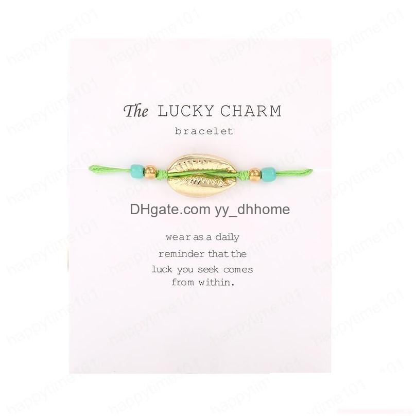 

Charm Bracelets Gold Shell Shape Charm Bracelet Handmade Woven Red String Rope Fashion Thread Jewelry Womens Accessories With Wish C Dhqld