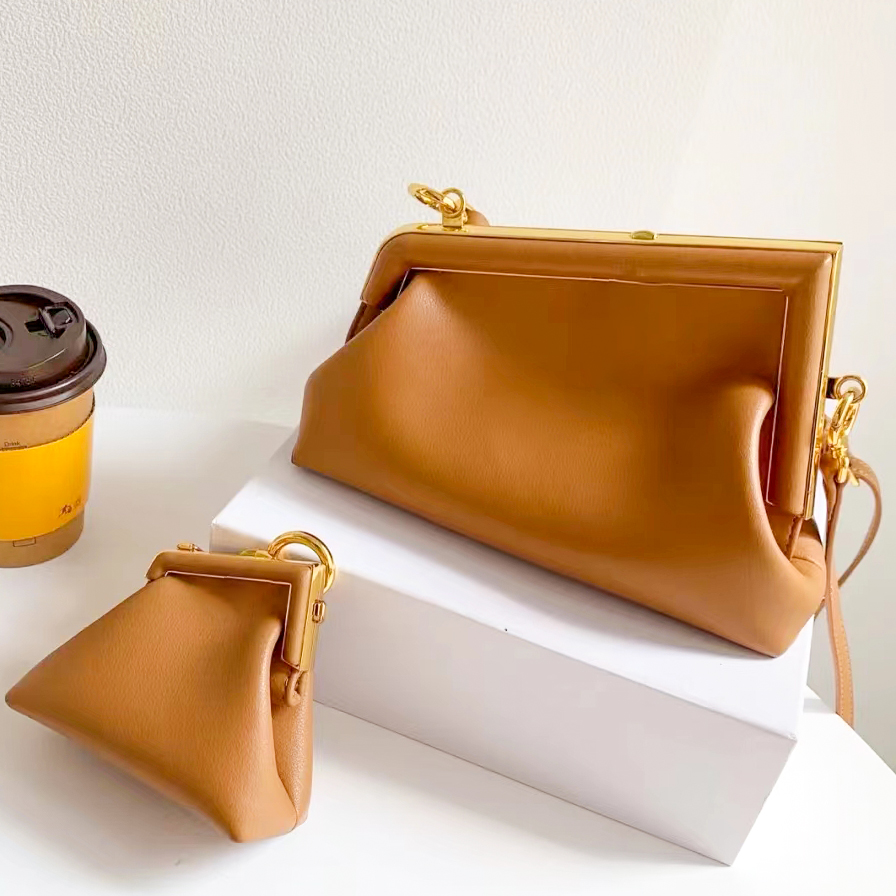 

Women's men Fend First crossbody shoulder Bag large handbags strap Genuine Leather 5A quality pochette handbag fashion tote Metal clutch Evening city basket make up, White