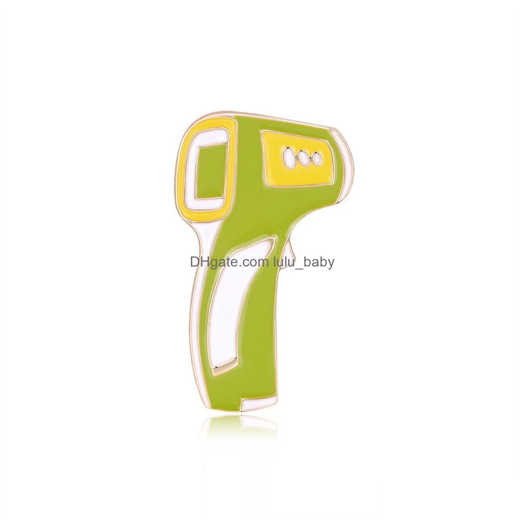 

Pins Brooches Hospital Thermometer Brooch Set 9Pcs Gold Plated Enamel Cartoon Cute Electrocardiogram Badge Medical Staff Gift Bag A Dhkvp