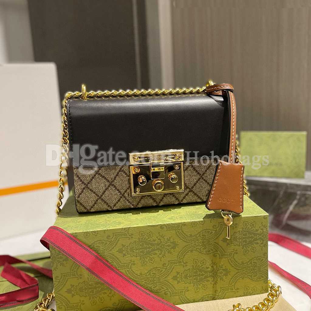 

Cosmetic Bags Cases Fashion Padlock Bags Lady Luxury Designer Bags For Women Cool Practical Large Capacity Plain Cross Body Shoulder Handbags Coin Purse, Black brown