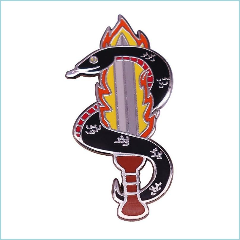

Pins Brooches Men Enamel Pin Brooch Angel Demon Cartoon Snake Flame Sword Badge Funny Brooches Pins Jewelry 1507 E3 Drop Del Dhgarden Dhatu
