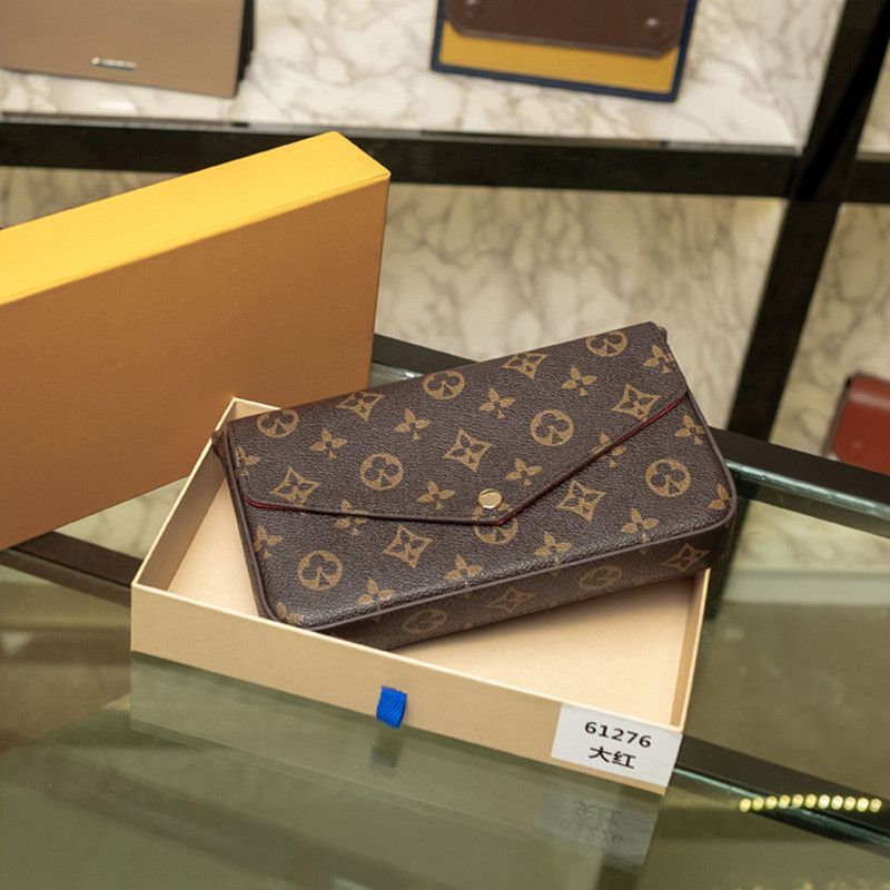 

Luxurys Designer Bag 3pcs/set Accessories Women Bags Handbag Crossbody Leather Purse Louiseity Lvs Viutonity Fashion Shoulder Lady Tote Bag Wallet With Box 61276, Coffee+plaid