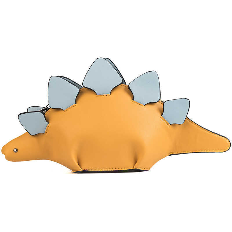 

Shoulder Bags Ins contrast bag female 2022 personality funny mobile phone cartoon dinosaur Bag Mini messenger, Blue-gray