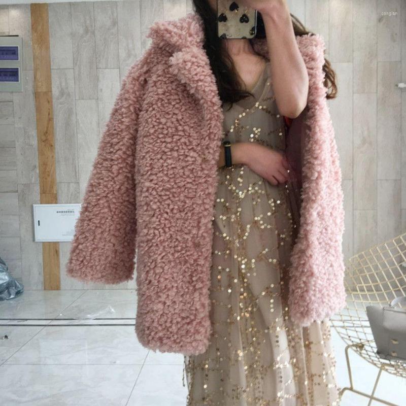 

Women' Fur Women 2022 Autumn Winter Teddy Coat Faux Coats Female Thick Warm Fake Fleece Jacket Ladies Fluffy Casual Loose Overcoat X744, Black