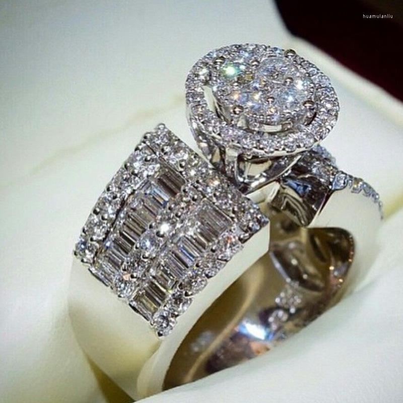 

Cluster Rings 2022 Products Luxury Rectangle Engagement For Women Friends Anniversary Gift Jewelry Wholesale R7878