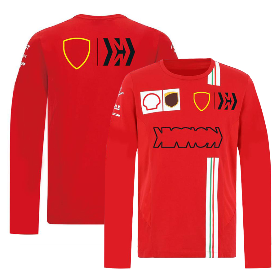 2023 new f1 racing team uniform F1 well-known racers with the same long-sleeved T-shirt summer large-size custom quick-drying racing uniform unisex.