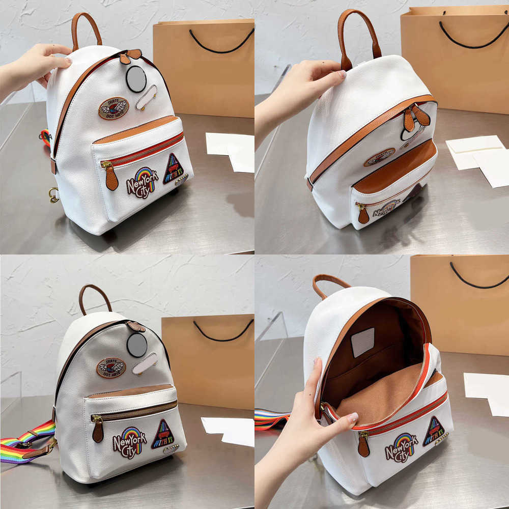 

Backpack Designer Bookbags s Woman Back Packs Fashion Color Matching Large Capacity Leather Handbag Shoulder 221111, Brown