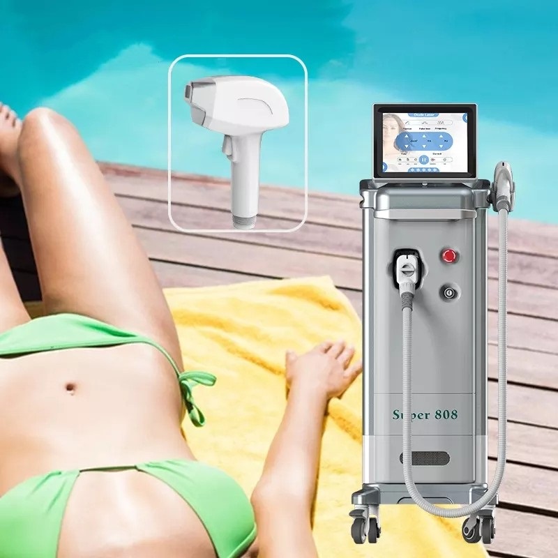 

Super 808 Diode Laser Permanent Hair Removal Machine Epilator Three Wavelength 755nm 808nm 1064nm Lasers Technology Therapy Skin Rejuvenation Equipment