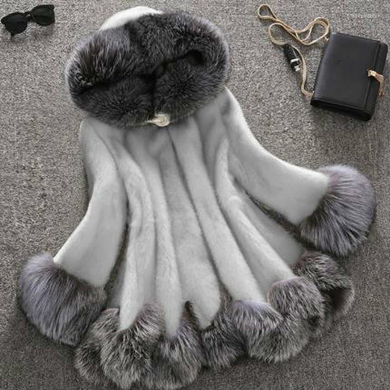 

Women' Fur Winter Imitation Mink Casual Coat Women' Thick Warm Ladies Mid-length 2022 Jakcet, Beige