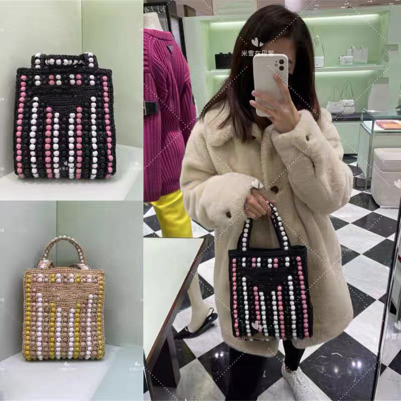 

7A Leisure Shopping the Tote Bag for Women Fashion Manual Weave Straw Fabrics Large Capacity Vacation Beach Bags Light Wild Wholesale Reusable Designer Handbags, Customize