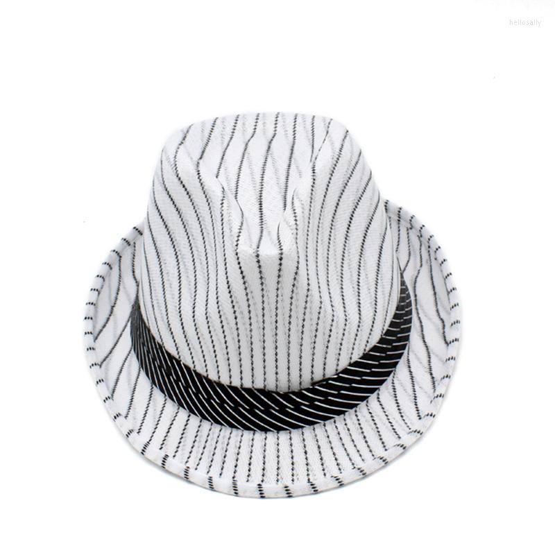 

Berets Summer Fast Dry Striped Jazz Cap Hat Short Brim Panama Fedoras Outdoor Beach Travel Sunhat Chapeau For Men Women Unisex, Black