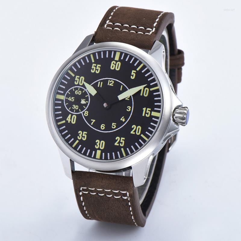 

Wristwatches 2022 Brand Top Mechanical Watch 45mm Men's NH35 Movement Steel Case Self-Winding Sports Luminous Dial, Yellow silver