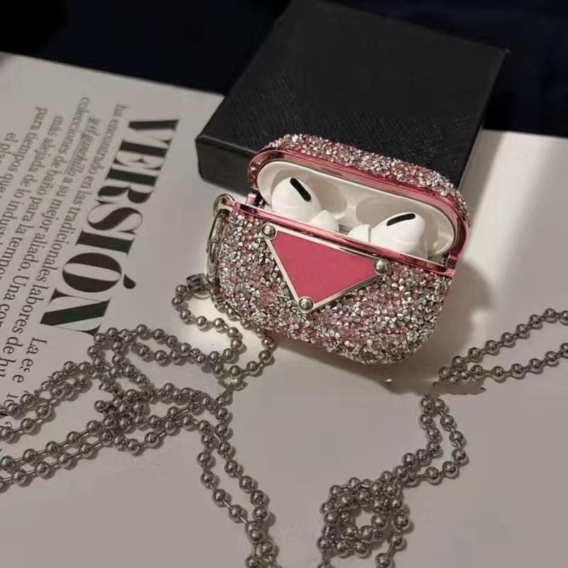 

Luxury Designers Earphone Case Glittering Fashion Brand Letter Earphone Protector For Airpods Cases 1 2 Pro Headphone Wireless Cases