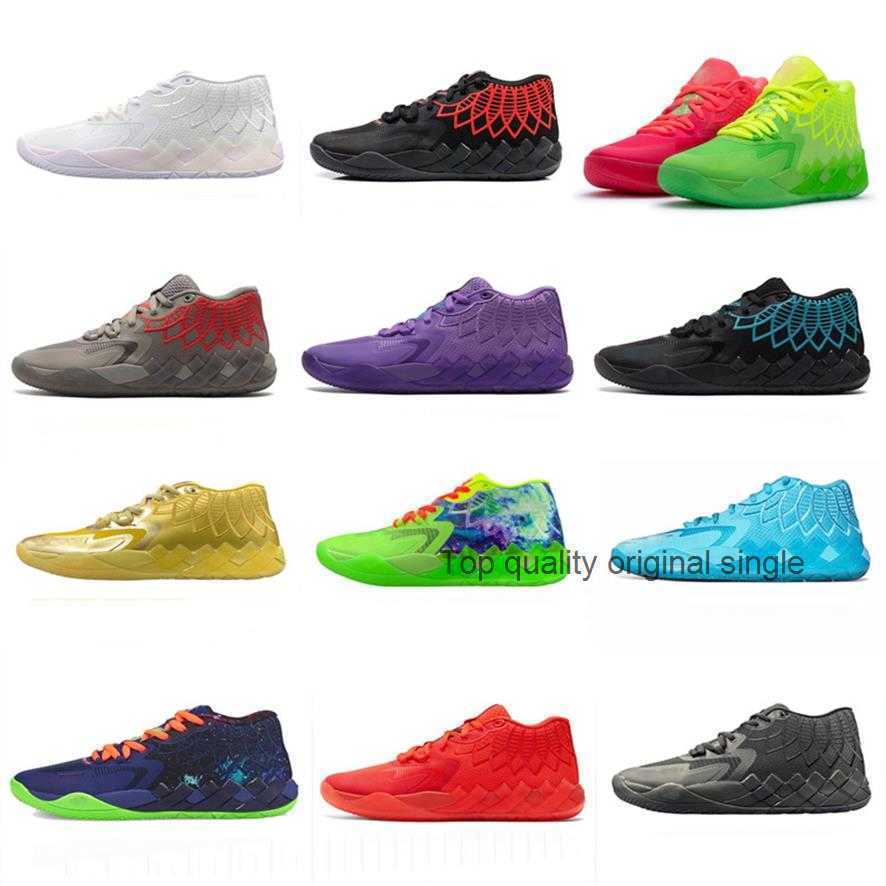 

kids LaMelo Ball MB1 Rick Morty Men women Basketball Shoes for High Quality Queen City Black Red Grey Sport Shoe Trainner Sne261v, 10