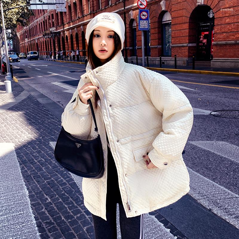 

Women's Down Women White Medium Length Parka Jacket Winter Waterproof Thicken Warm Duck Feather Female Puffer Coat Outwear, Black