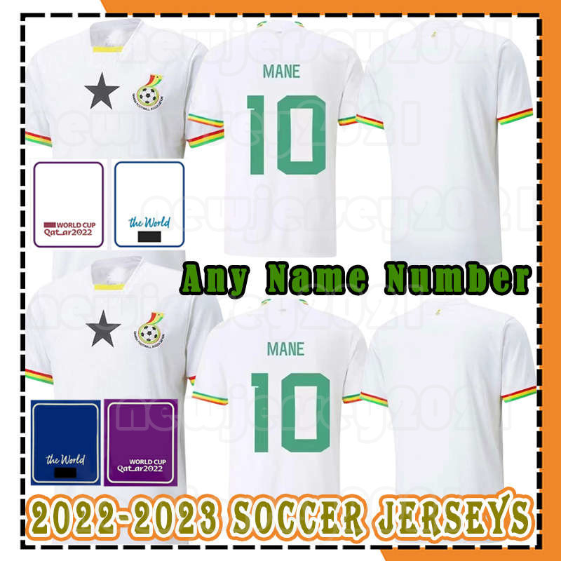 

Ghana Soccer Jersey National Team THOMAS SCHLUPP J.AYEW KUDUS AIDOO.JR MILIVOJEVIC Amartey Home Away Afena SERGEL Men 22-23 White Football Shirt, Men jersey+patch(jia na)