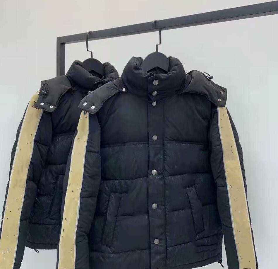 

Men's Down Parkas New Jacket Men and Women Winter Couples Thick Windproof Warm Bread Jackets Pure Cotton Brand Designer, Black