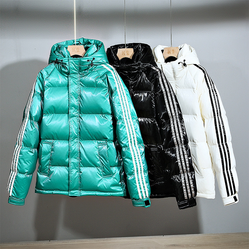 

Men's Down Parkas Winter Thickened Warm Coats Shiny Waterproof Couple Bread Clothing xdfv White Duck Hooded Loose 221125