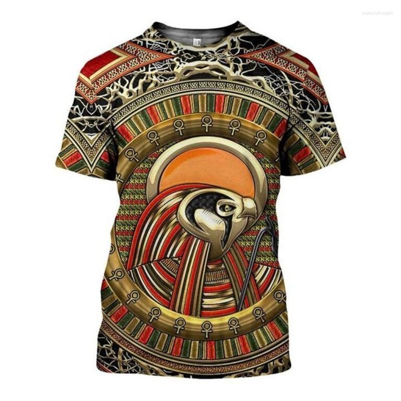 

Men's T Shirts Summer T-shirt 3D-printed Street Fashion Ancient Egyptian Pharaoh Short Sleeve Men's Top, Et0c220929h