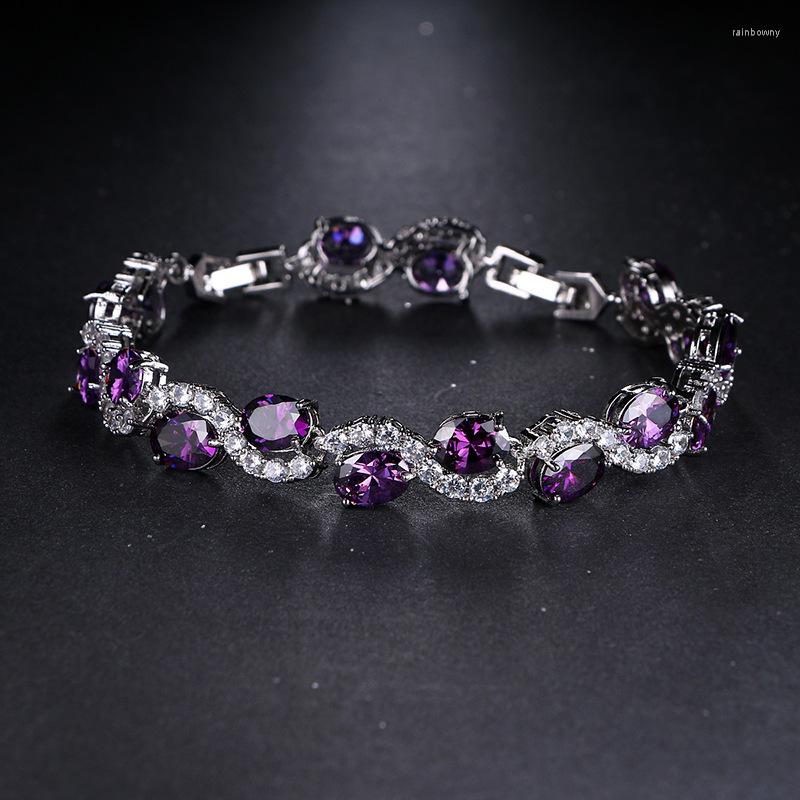 

Link Bracelets 2022 Ladies Fashion High-Quality Buckle Bracelet Inlaid With Zircon Temperament Party Gift Multi-Color Optional