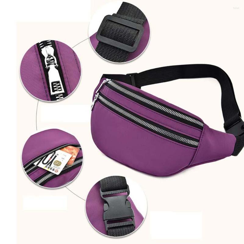 

Waist Bags Women Fashion Pack Casual Cross Body Chest Unisex Hip Bum Bag Travel Belt Waterproof Sport Fitness Purse Pocket, Black