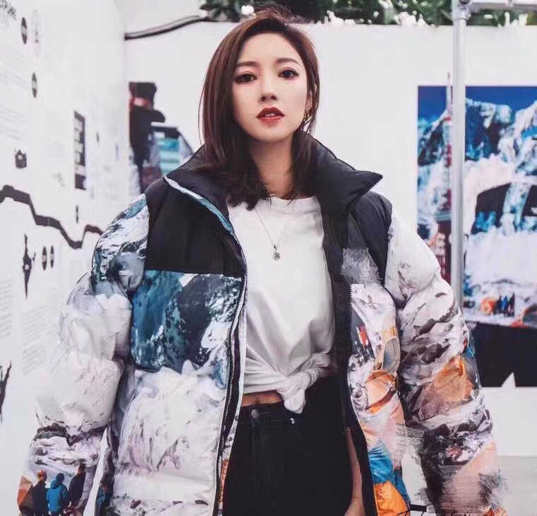

Men Winter North Camping Print Down Jacket Outdoor Hooded Thick Coat Sport Women Outerwear Male Face Clothing Parkas P210KCUI