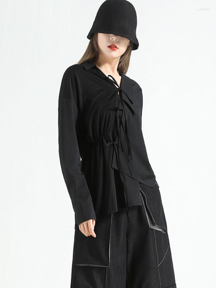

Women' T Shirts Women' T-Shirt Women' Slim Fitting Black Shirt Summer Thin Style Light Familiar Hong Kong Loose Lazy Dark Top