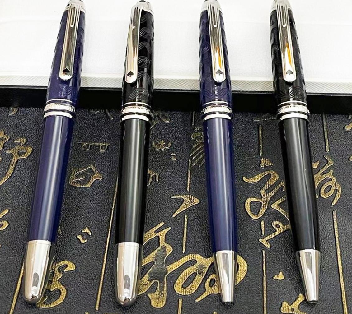 

PURE PEARL Luxury Spades clip 163 FountainRoller ballBallpoint pen Limited edition Around the world in eighty days Resin office 2684051, The color of the diamond is random