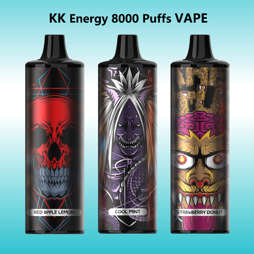 

new disposable e cigarette device KK energy 8000 puffs kit 12 flavors vape mesh coil prefilled 16ml pod rechargeable disposable vapes 12 colors vapor pen original