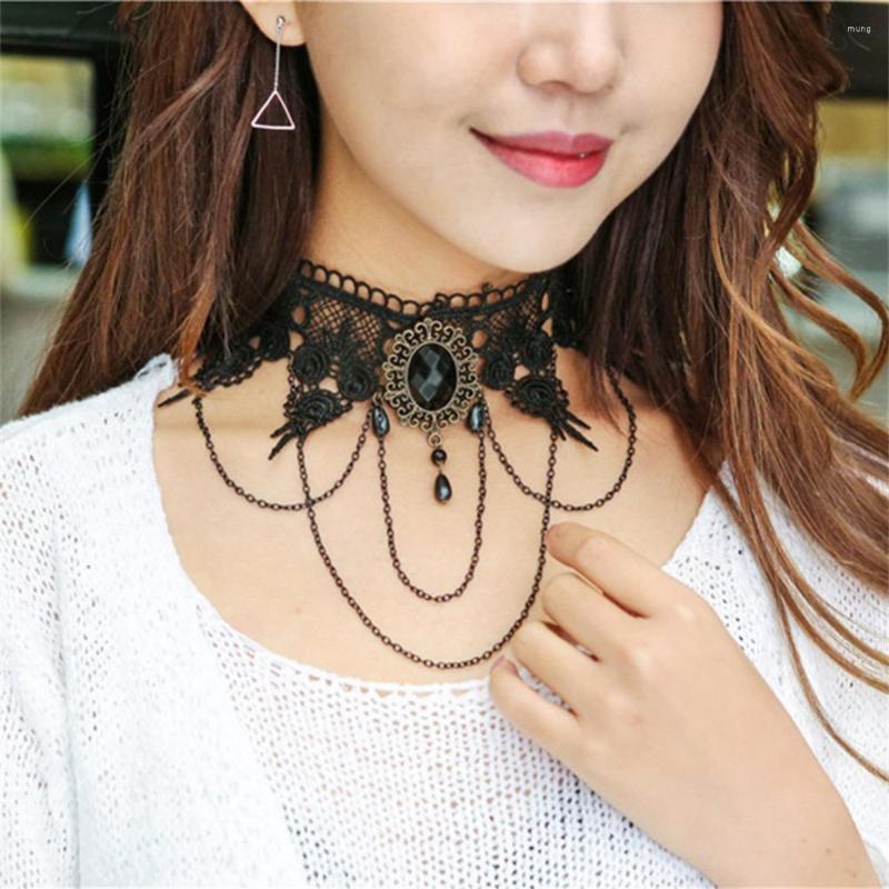 

Choker Lace Necklace Fashion Halloween Clavicle Vintage Sexy Jewelry Accessories