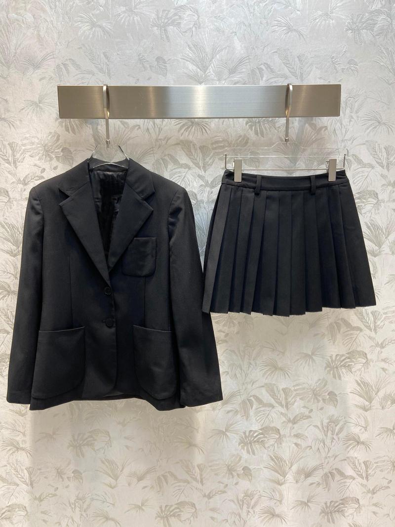 

Work Dresses Single-breasted Suit Pleated Skirt Temperament Exquisite And Elegant Fashion Versatile 2022 Summer Season 0719, Black