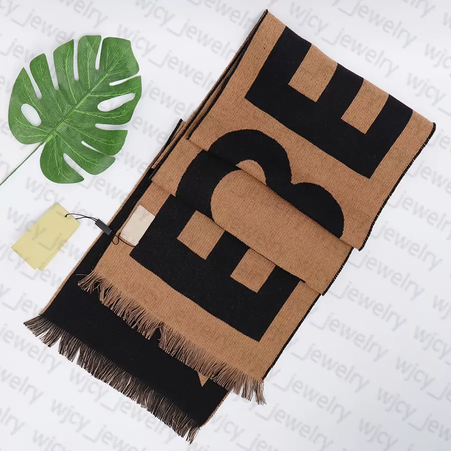 

scarf with box Designer Scarf Fashion Winter Scarves Soft Cashmere Big Letter Reversible Design for Man Women Shawl 3 Color Top Quality