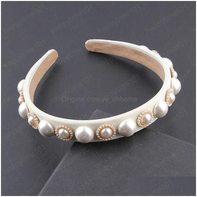 

Headbands Korean Fashion Milk Silk Pearl Simple Headbands Ladies Casual Street Hair Raccessories Drop Delivery Jewelry Hairjewelry Dhqae