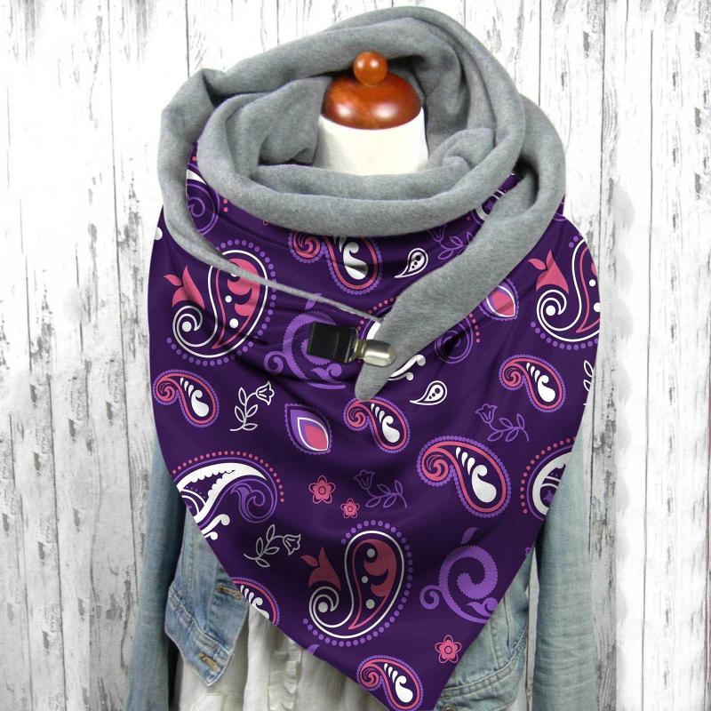 

Scarves Retro Scarf Fashion Clips With Female Multi-Purpose Women Shawl Men Bandana Headshawl