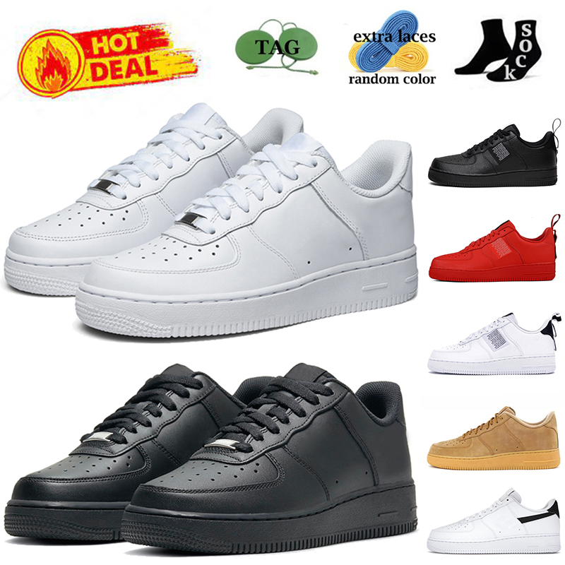 

OG 1 low platform shoe one men women 1s casual shoes classic designer sneakers Triple White Utility Black Red mens womens outdoor sports trainers, Play white low