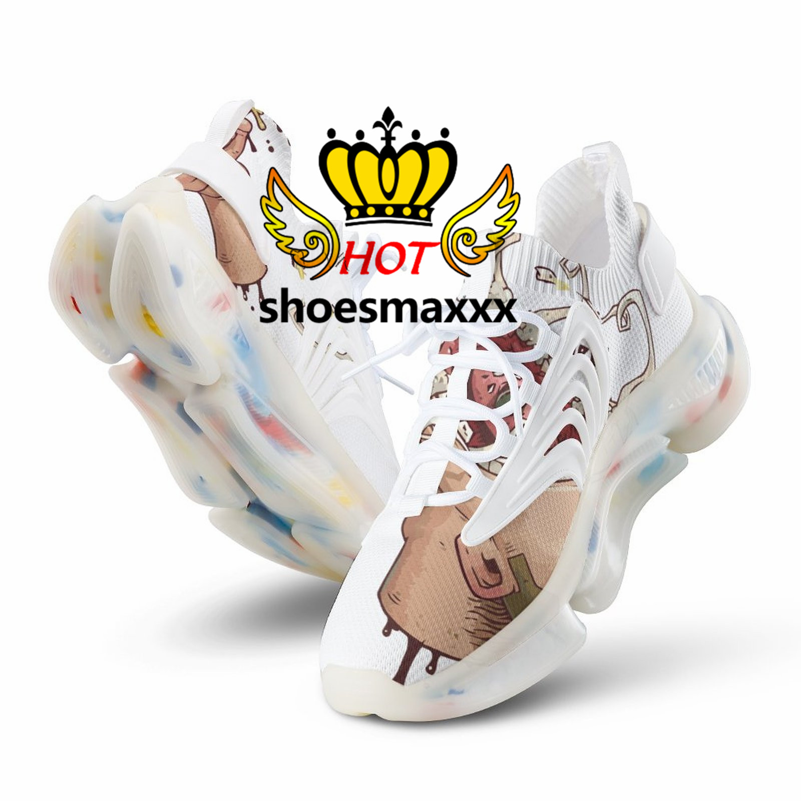 

Outdoor Running Shoes Men Women Fashion custom light breathable womens mens trainer sneakers sports ST49