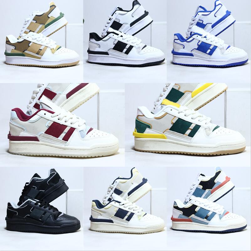 

84 Low Cream Colour Running Shoes White Blue Red Leather Splicing Rubber Outsole Mid-Sole Inner Grid Modeling, 1-