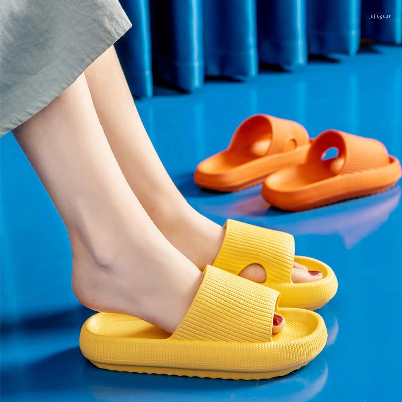 

Slippers Women Thick Platform Home Summer Beach Eva Soft Sole Slide Sandals Leisure Men Ladies Indoor Bathroom Anti-slip Shoes, Pink