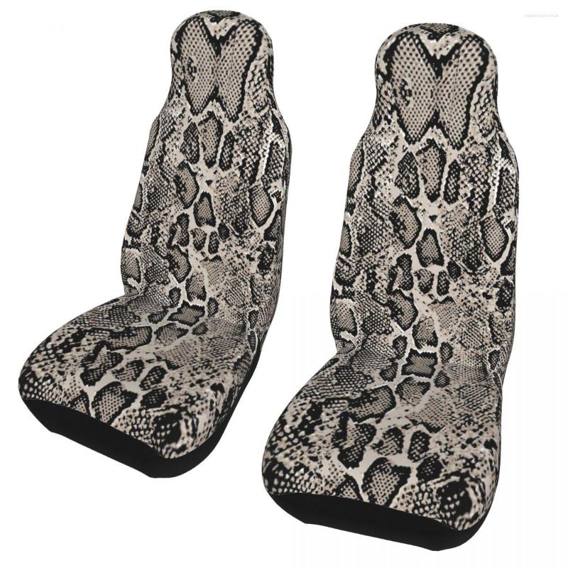 

Car Seat Covers Python Skin Snake Pattern Universal Cover Waterproof For SUV Animal Texture Polyester Stylin