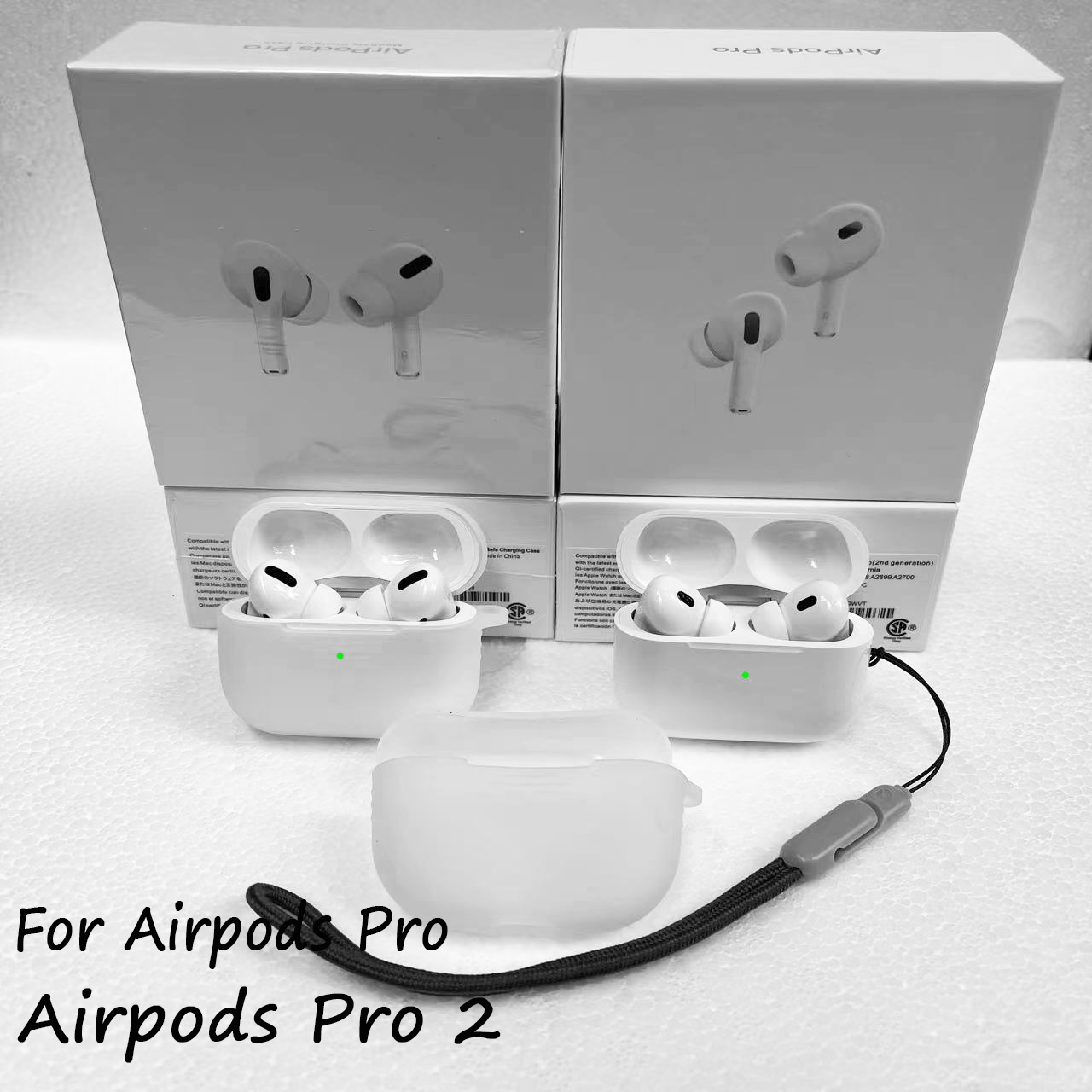 

For Airpods pro 2 air pods 3 Earphones airpod Bluetooth Headphone Accessories Solid Silicone Cute Protective Cover Apple Wireless Charging Box Shockproof 2nd Case