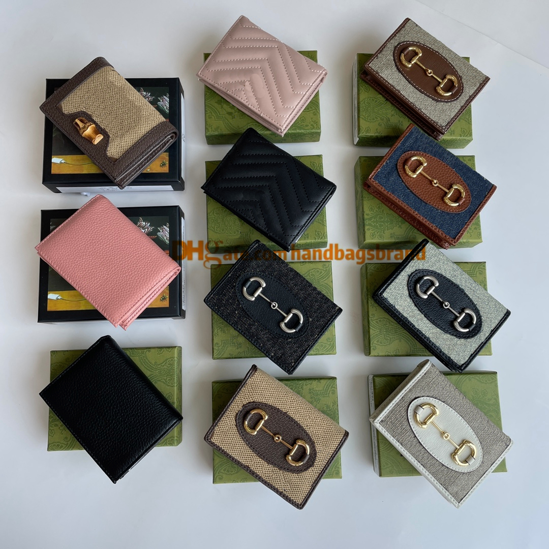 

Luxury designer Card Holder snap 1955 wallet Classic womens real leather Credit Card Holders double g wallet real leather Coin Purse with gift box size 11x8.5x3cm