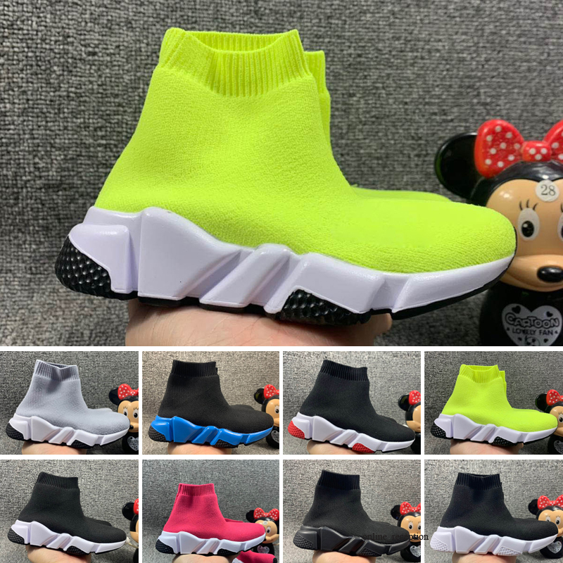 Running Socks Shoes Big Kids Designer Sock Boys and Girls Children Trainer Youth Stretch-Knit Sneakers Luxury Fashion Casual Trainers