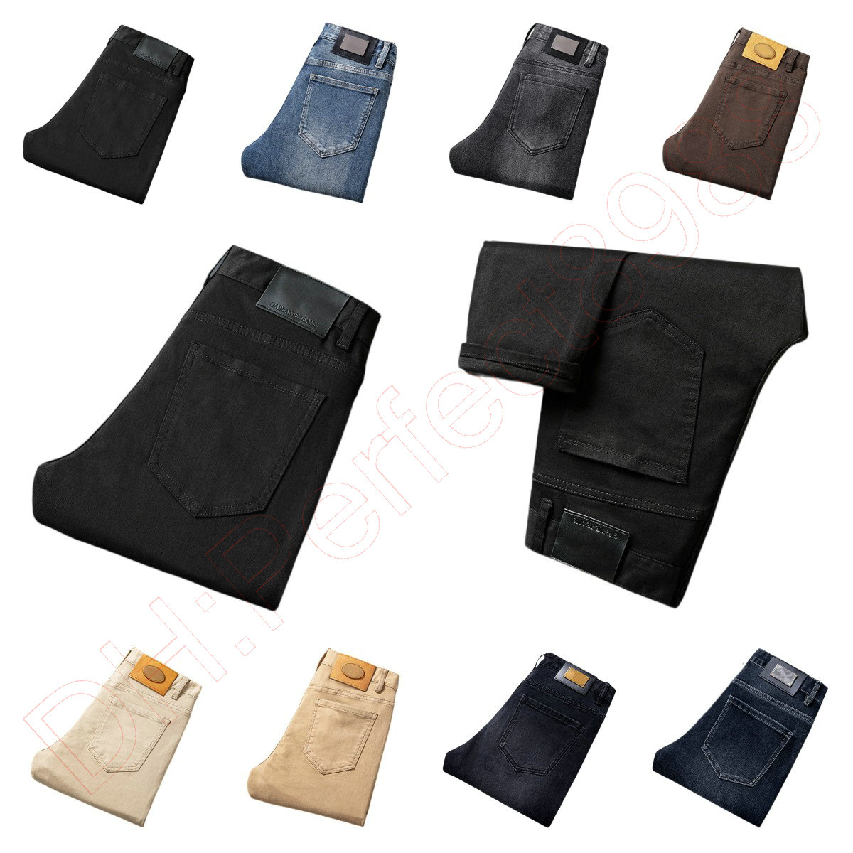

New JEANS chino Pants pant Men's trousers Stretch Autumn winter close-fitting jeans cotton slacks washed straight business casual K683, K-683