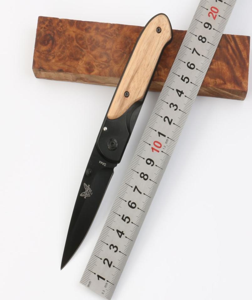 

Benchmade DA44 survival Pocket folding knife Wood handle Titanium finish Blade tactical knifes EDC Pockets knives X49 X50 of BM423817288